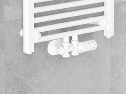 Mexen G05 Thermostatset, Eckig/Gerade, Duplex, DN50, Weiß - W908-958-20
