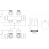 Mexen G05 Thermostat-Set Eck-/Geradeventil, Duplex, DN50, schwarz - W908-958-70
