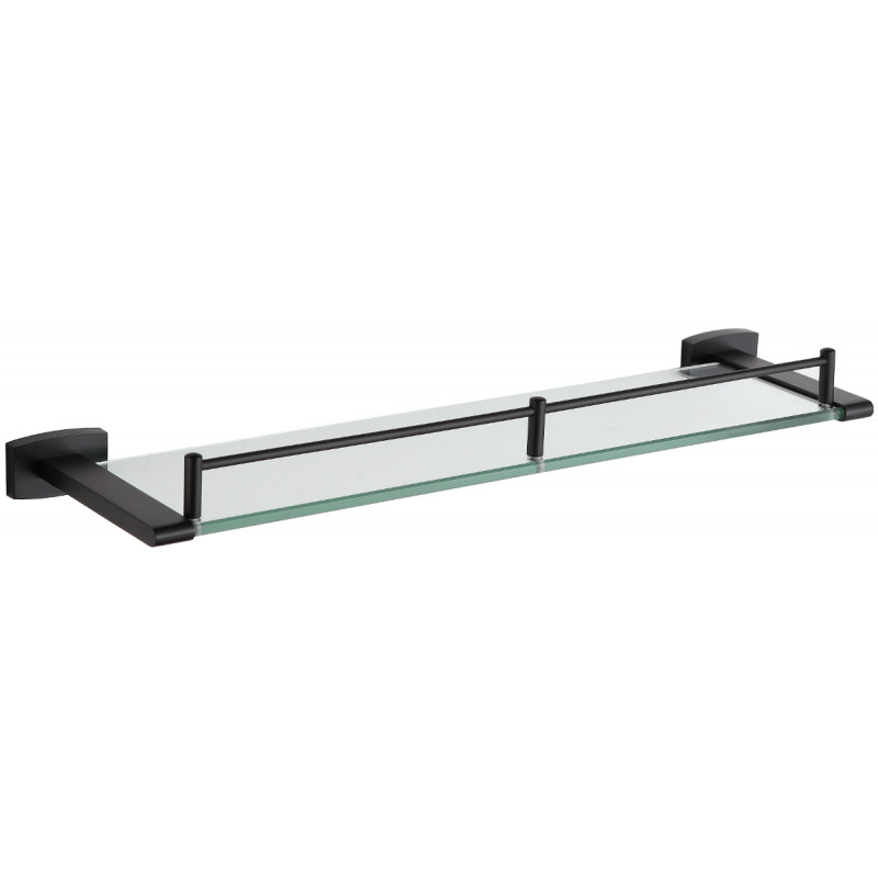 Mexen Zoja hängendes Glasregal, schwarz - 7019137-70