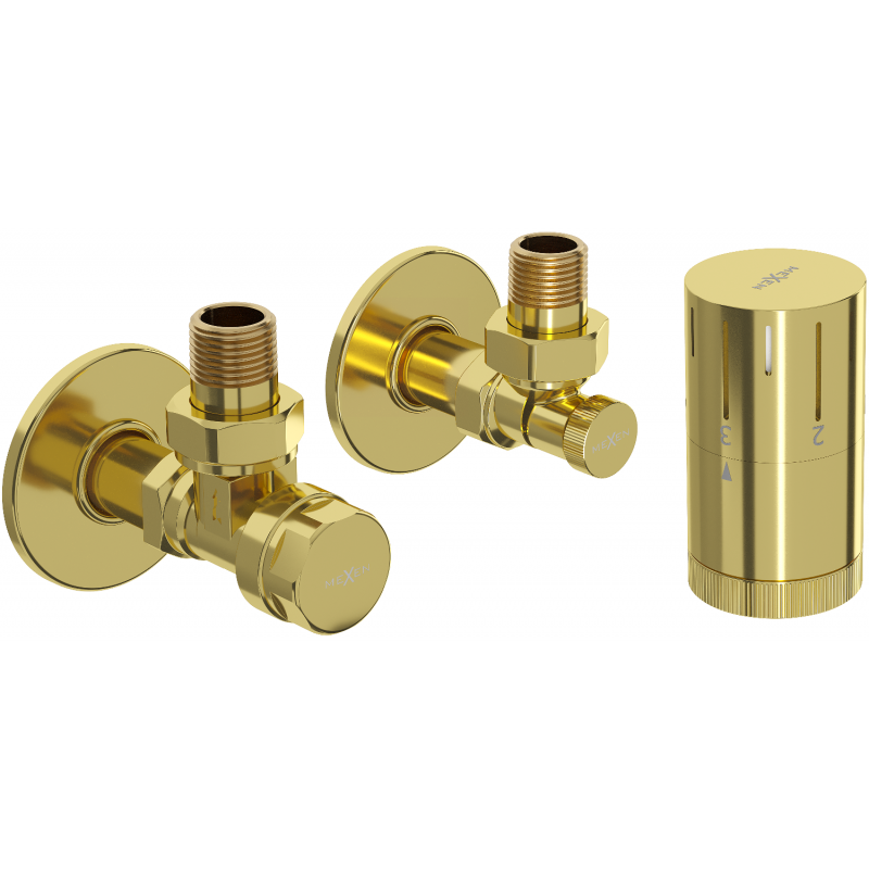 Mexen G05 Thermostat-Set, Eckig mit Abdeckung R, Gold - W901-958-904-50
