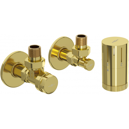 Mexen G05 Thermostat-Set, Eckig mit Abdeckung R, Gold - W901-958-904-50