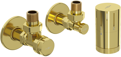 Mexen G05 Thermostat-Set, Eckig mit Abdeckung R, Gold - W901-958-904-50