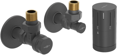 Mexen G05 Thermostat-Set Eckig mit Abdeckung R, Anthrazit - W901-958-904-66