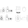 Mexen G05 Axiales Thermostat-Set mit Verkleidung R, Anthrazit - W903-958-904-66