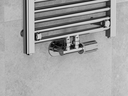 Mexen G05 winkliges Thermostat-Set mit Rosette R, Duplex, DN50, Chrom - W907-958-905-01