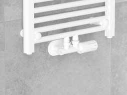 Mexen G05 thermostatisches Eck-Set mit Abdeckung R, Duplex, DN50, weiß - W907-958-905-20