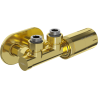 Mexen G05 Thermostat-Set Winkel mit Abdeckung R, Duplex, DN50, gold - W907-958-905-50