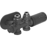 Mexen G05 Thermostat-Set Winkel/gerade mit Abdeckung R, Duplex, DN50, Anthrazit - W908-958-905-66