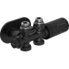 Mexen G05 Thermostat-Set, Winkel-/Gerade-Version mit Abdeckung R, Duplex, DN50, schwarz - W908-958-905-70