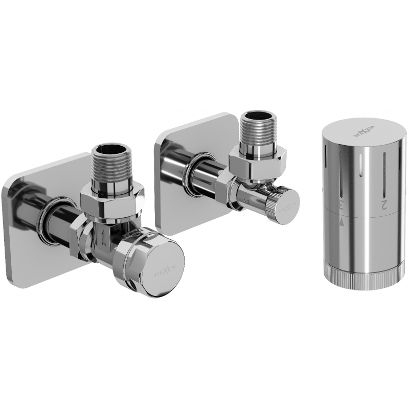 Mexen G05 thermostatisches Eckventilset mit S-Verkleidung, Chrom - W901-958-909-01