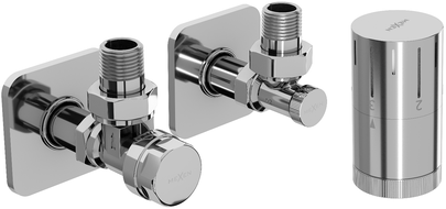 Mexen G05 thermostatisches Eckventilset mit S-Verkleidung, Chrom - W901-958-909-01