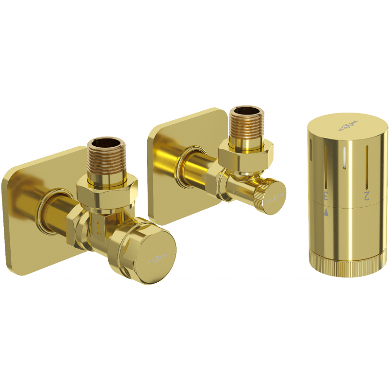 Mexen G05 Thermostat-Set Eckventil mit Abdeckung S, Gold - W901-958-909-50