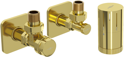 Mexen G05 Thermostat-Set Eckventil mit Abdeckung S, Gold - W901-958-909-50