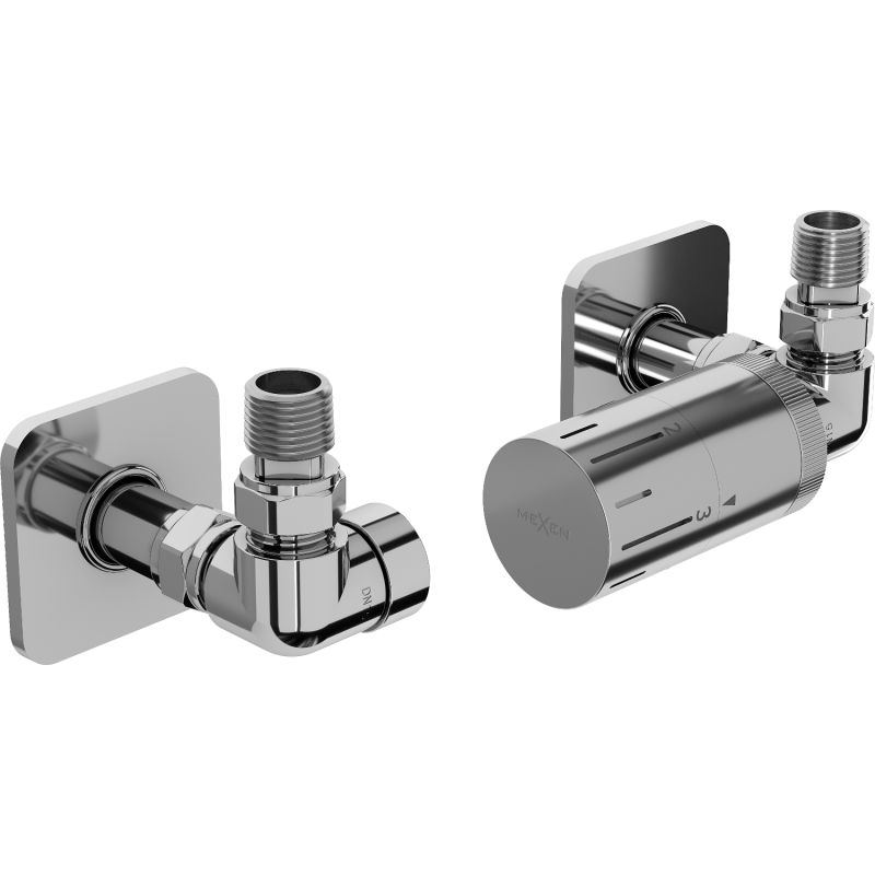 Mexen G05 Axiales Thermostat-Set mit Rosette S, Chrom - W903-958-909-01