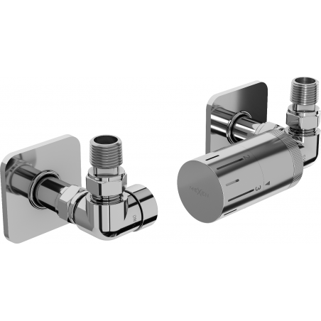 Mexen G05 Axiales Thermostat-Set mit Rosette S, Chrom - W903-958-909-01