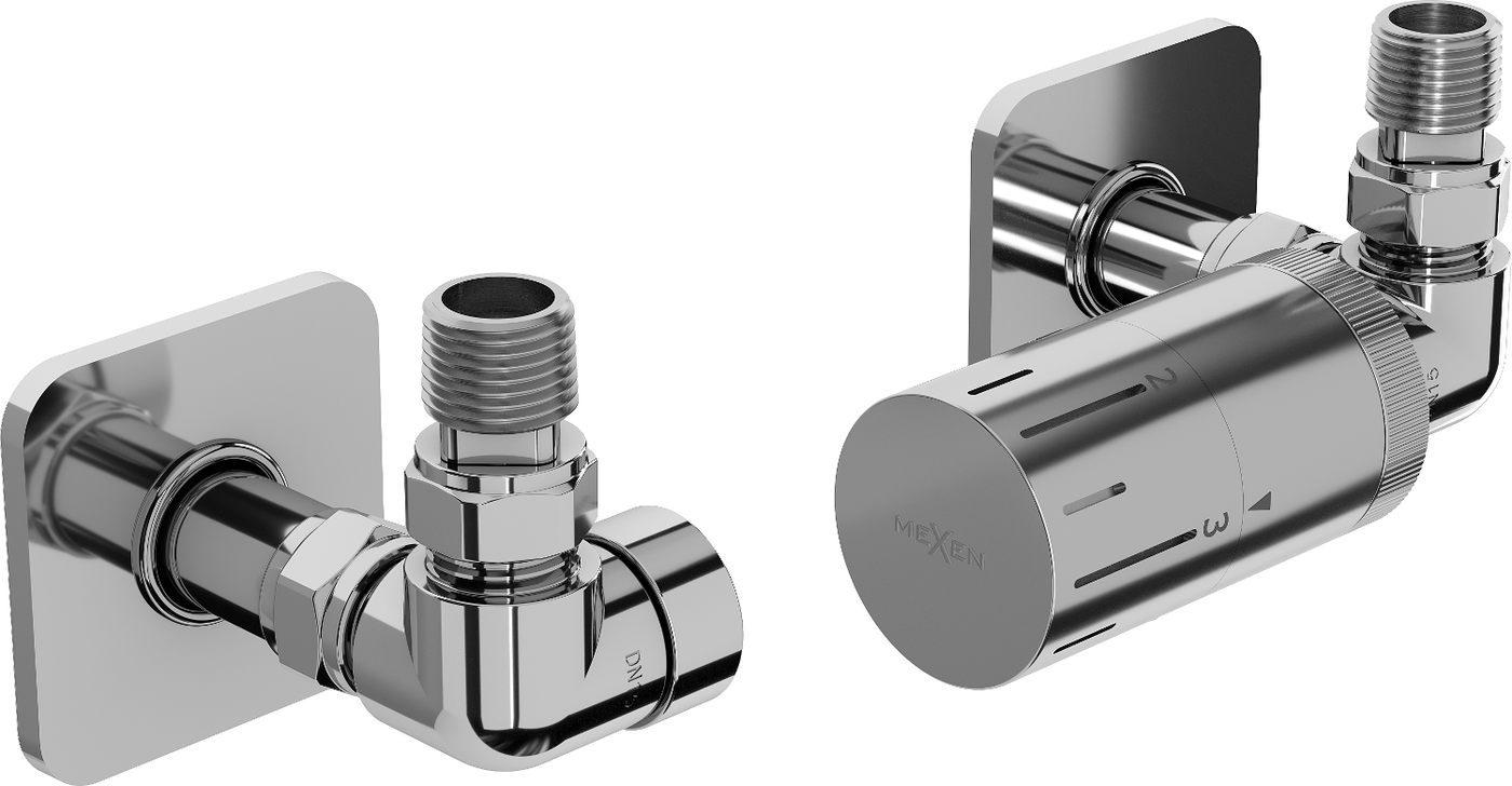 Mexen G05 thermostatisches Set axial mit S-Abdeckung, Chrom - W903-958-909-01