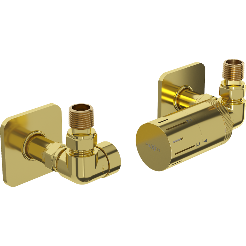 Mexen G05 axiales Thermostat-Set mit S-Verkleidung, gold - W903-958-909-50