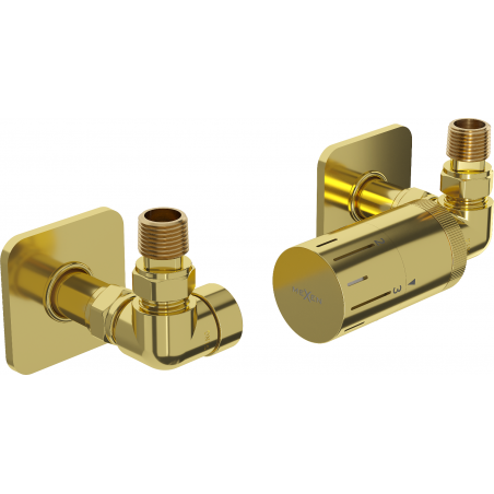 Mexen G05 axiales Thermostat-Set mit S-Verkleidung, gold - W903-958-909-50