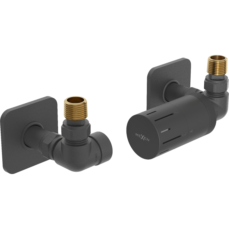 Mexen G05 Axial Thermostat-Set mit Abdeckung S, Anthrazit - W903-958-909-66