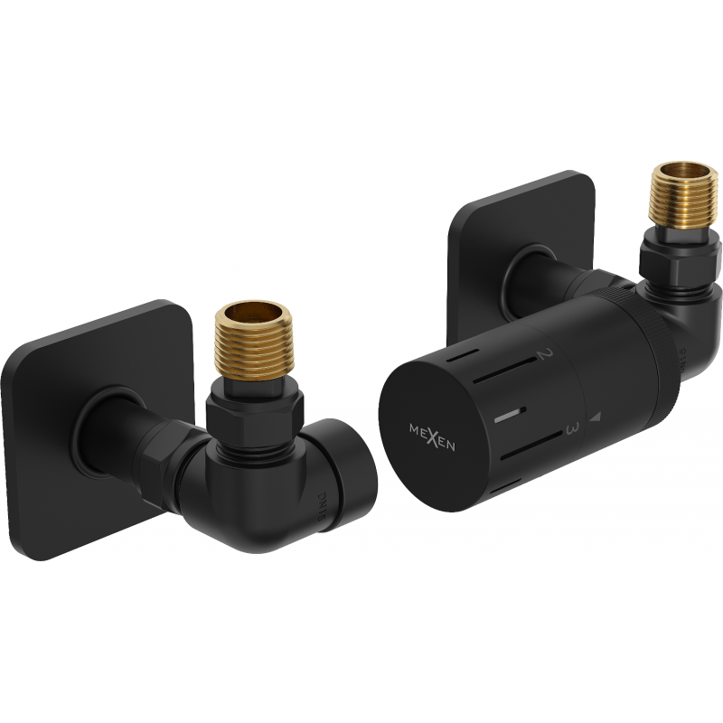 Mexen G05 Thermostat-Set axial mit S-Verkleidung, schwarz - W903-958-909-70