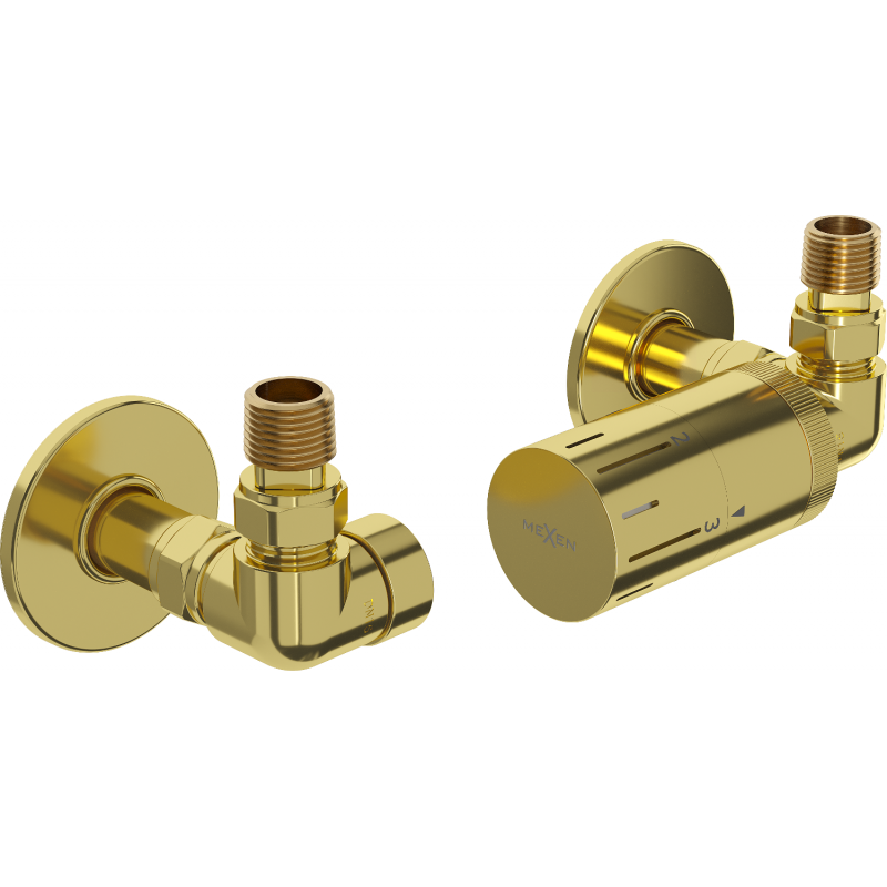 Mexen G05 axiales Thermostat-Set mit R-Abdeckung, Gold - W903-958-904-50