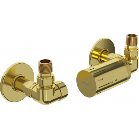Mexen G05 axiales Thermostat-Set mit R-Abdeckung, Gold - W903-958-904-50