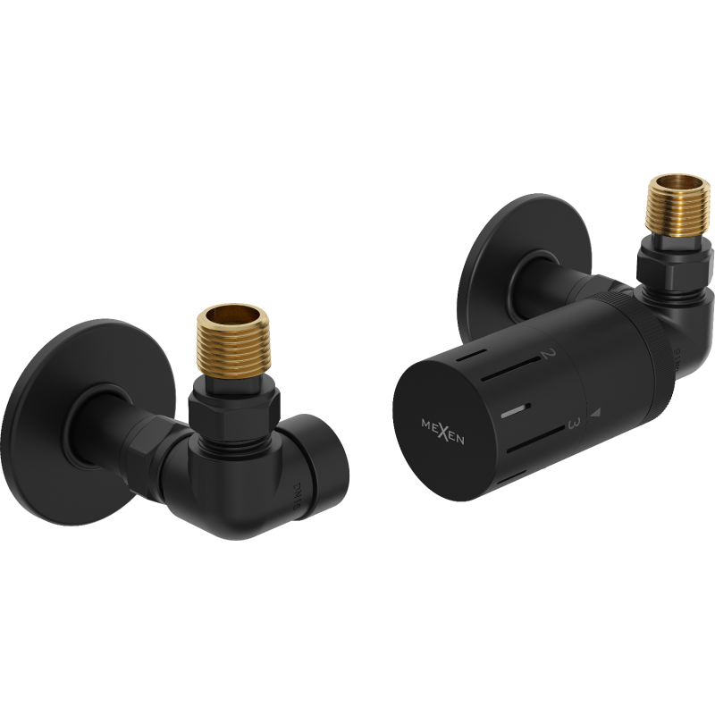 Mexen G05 Axial Thermostat-Set mit Verkleidung R, schwarz - W903-958-904-70