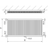 Mexen CC21 Plattenheizkörper 300 x 600 mm, mittlerer unten Anschluss, 442 W, schwarz - W6C21-030-060-70