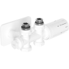 Mexen G05 Thermostatset Winkel/Gerade mit Abdeckung S, Duplex, DN50, weiß - W908-958-910-20