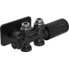 Mexen G05 Thermostat-Set, Winkel-/Geradform mit Abdeckung S, Duplex, DN50, schwarz - W908-958-910-70