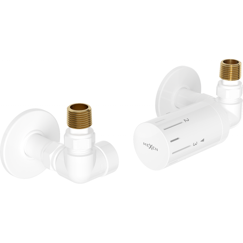 Mexen G05 axiales Thermostat-Set mit Rosette R, weiß - W903-958-904-20
