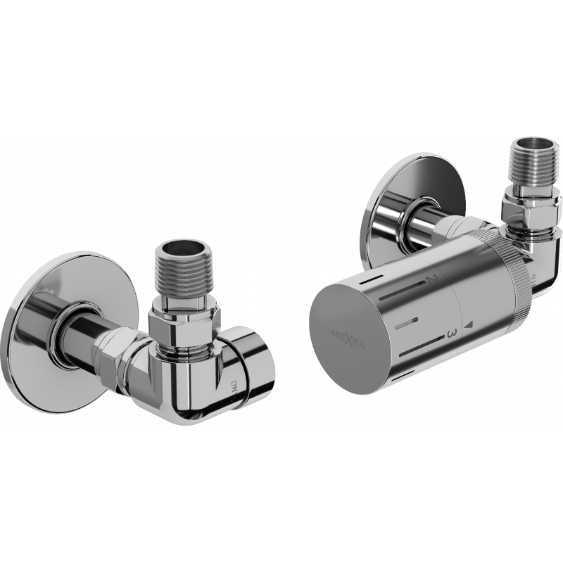 Mexen G05 Axial-Thermostat-Set mit R-Verkleidung, Chrom - W903-958-904-01