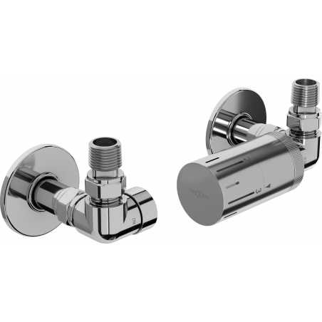Mexen G05 Axial-Thermostat-Set mit R-Verkleidung, Chrom - W903-958-904-01