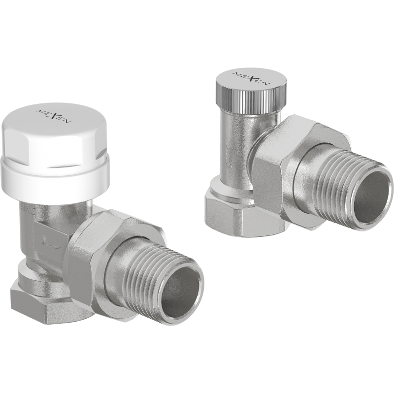 Mexen Uni-Term Eckheizkörperventile, Nickel - W913-012-01