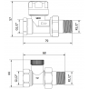 Mexen Uni-Term gerade Heizkörperventile, Nickel - W914-012-01