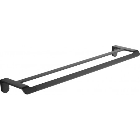 Mexen Lea doppelter Handtuchhalter, schwarz - 7026025-70