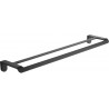 Mexen Lea doppelter Handtuchhalter, schwarz - 7026025-70