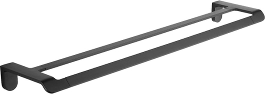 Mexen Lea Doppelter Handtuchhalter, schwarz - 7026025-70