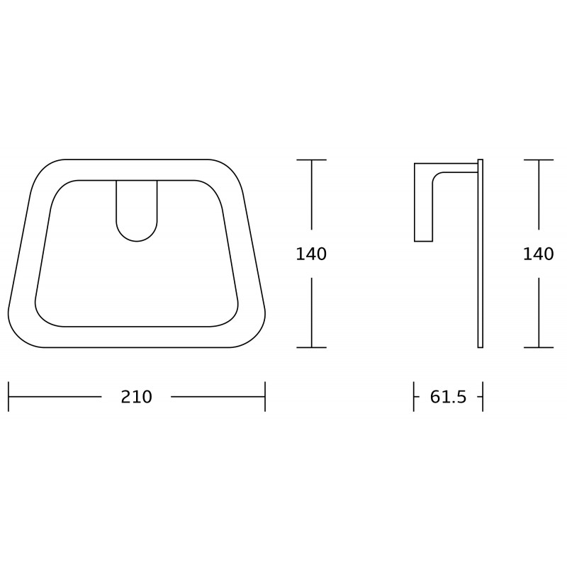 Mexen Lea Handtuchhalter, Chrom - 7026032-00