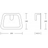 Mexen Lea Handtuchhalter, gold - 7026032-50