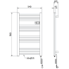 Mexen Aran Elektrischer Heizkörper 960 x 500 mm, 500 W, schwarz - W306-0960-540-00-70