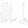 Mexen Oso Elektrischer Heizkörper 2-in-1 stehend 910 x 500 mm, 200 W, schwarz - W304-0910-500-00-70
