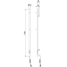 Mexen Pino elektrischer Heizkörper mit Handtuchhaltern 1405 x 32 mm, 75 W, weiß - W301-1405-032-00-20
