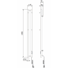 Mexen Pino Elektroheizkörper mit Handtuchhaltern 1405 x 137 mm, 150 W, schwarz - W301-1405-137-00-70
