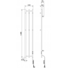 Mexen Pino Elektroheizkörper mit Handtuchhaltern 1405 x 242 mm, 200 W, weiß - W301-1405-242-00-20
