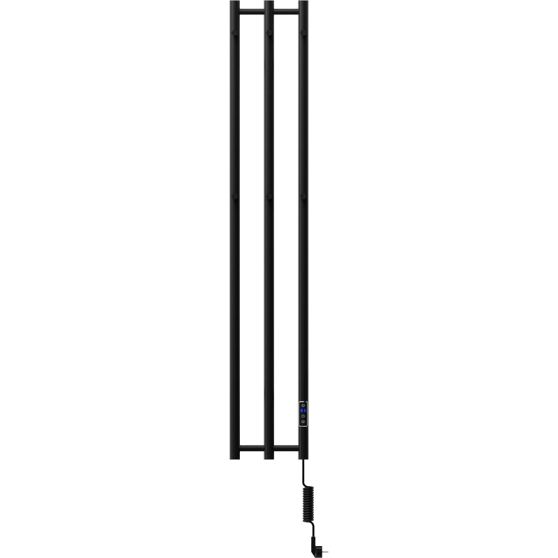Mexen Pino elektrischer Heizkörper mit Handtuchhaltern 1405 x 242 mm, 200 W, schwarz - W301-1405-242-00-70