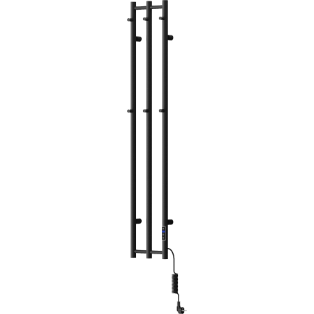 Mexen Pino elektrischer Heizkörper mit Handtuchhaltern 1405 x 242 mm, 200 W, schwarz - W301-1405-242-00-70