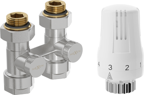 Mexen G01 thermostatisches Set zweirohrig DN50, gerade 1/2"x16 mm, Nickel - W912-016-918-01