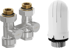 Mexen G03 Thermostat-Set Zweirohr DN50, gerade 1/2"x16 mm, Nickel - W912-016-938-01