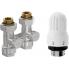 Mexen G04 thermostatic set for two-pipe systems DN50, straight 1/2"x16 mm, nickel - W912-016-948-01